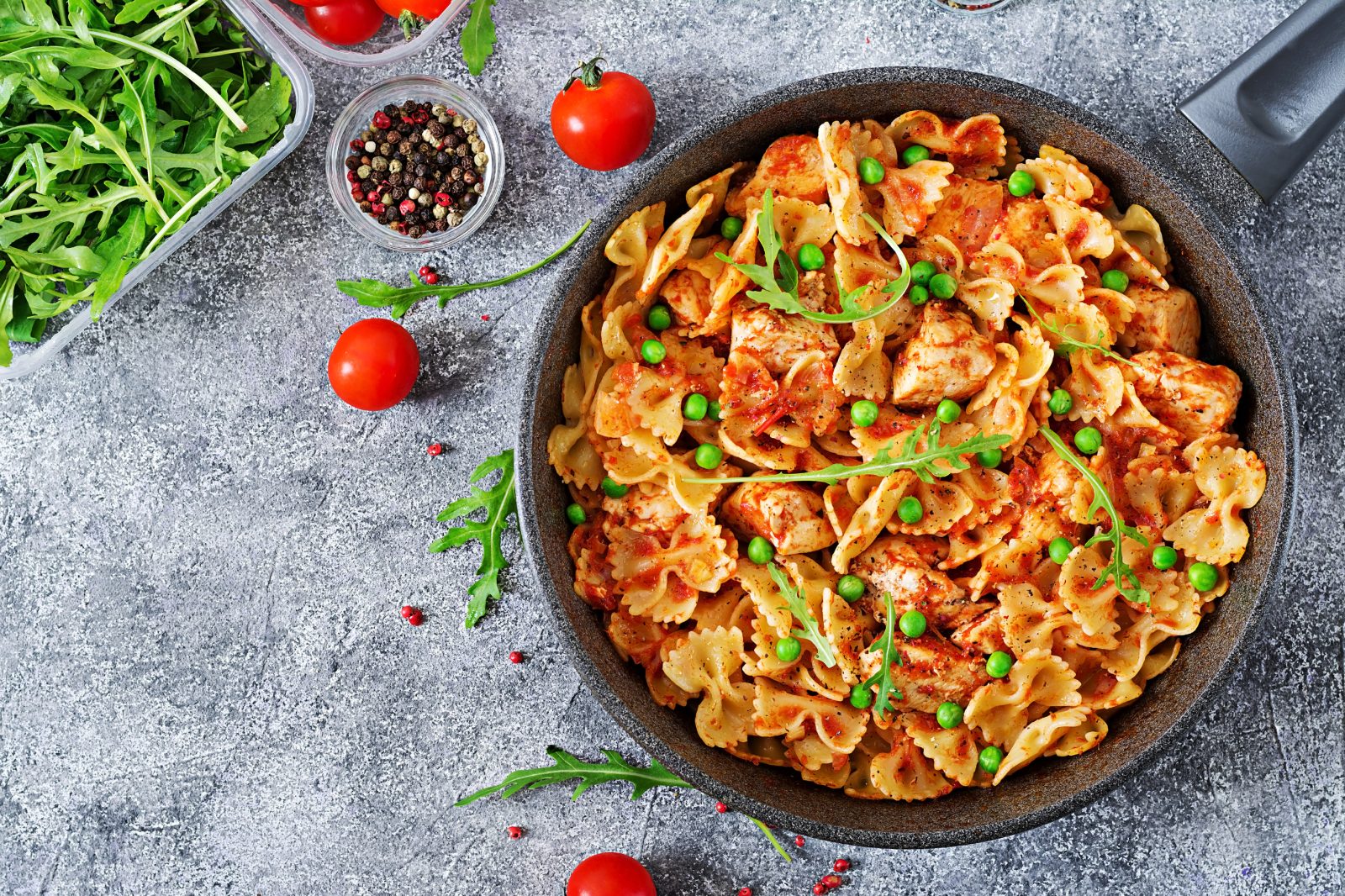 Basil and Tomato Pasta — prepared dish