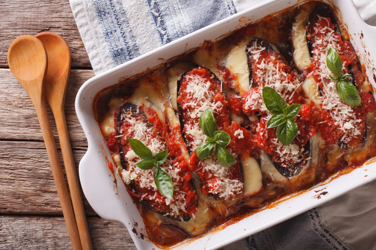 Eggplant and Tomato Bake — prepared dish